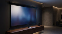 120 in Projector Screen Motorized Electric Projector Screen Black | 4:3 HD Pull down Projector Screen Automatic with Remote, Black Retractable Movie Screens Wall Mount Ceiling Outdoor Indoor — Lifestyle