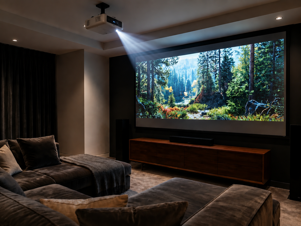 Projection perfection fills the room