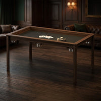Wood Poker Table Convertible Gaming Table for 4-6 Players with Removable Tops — Studio Shot