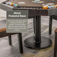 Lost Mill 8 Station Poker Table 1 Quantity in Mocha Oak 1 Pack with 8 Solid Wood Chip Trays